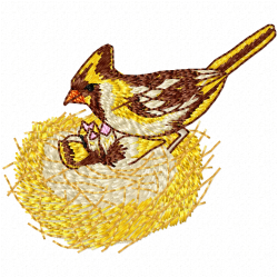Small Birds Embroidery Design 1